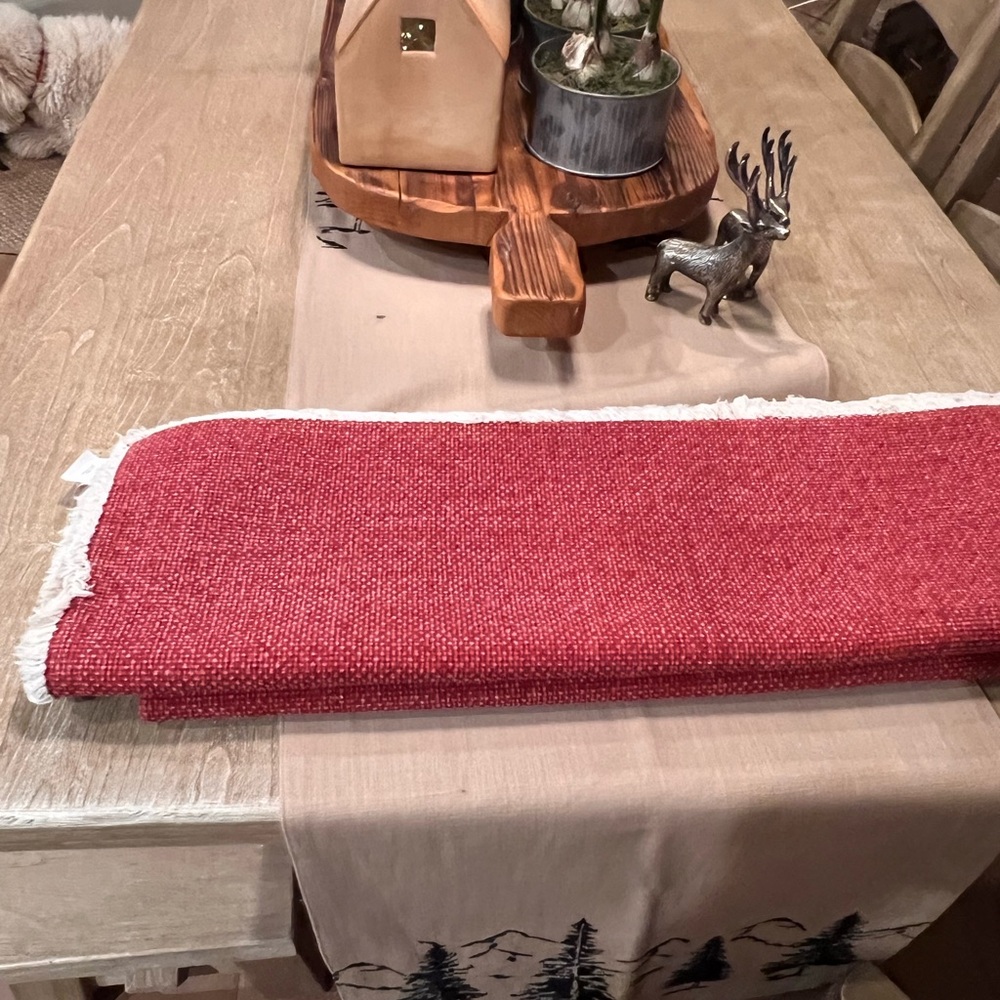 Pottery Barn Mason red Runner nwot